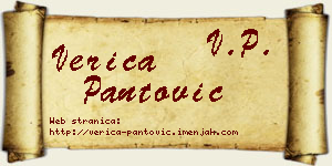 Verica Pantović vizit kartica